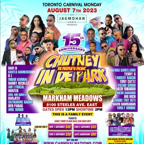 CHUTNEY IN DE PARK 2023 - TORONTO CARNIVAL MONDAY