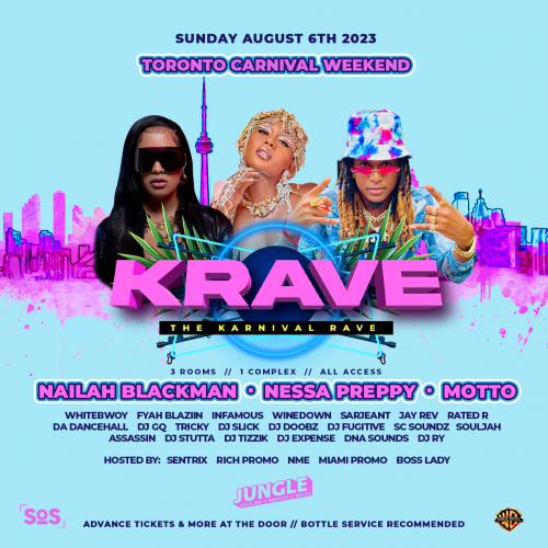 KRAVE | Nailah Blackman + Nessa Preppy + Motto Live in Concert | Carnival Sunday Inside Jungle