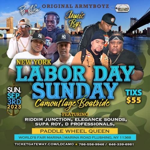 NY ORIGINAL LABOR DAY SUNDAY CAMOUFLAGE BOATRIDE