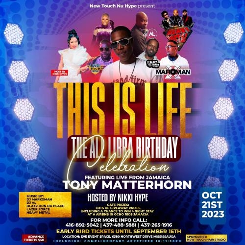 ALL LIBRA BIRTHDAY CELEBRATION FEATURING TONY MATTERHORN.