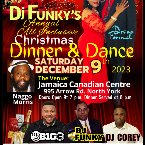 DJ Funkys Annual All Inclusive Christmas Dinner and Dance