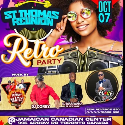 ST.THOMAS REUNION RETRO PARTY