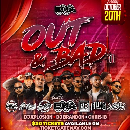 Out and Bad 2 - FRIDAY OCTOBER 20th - CALYPSO HUT