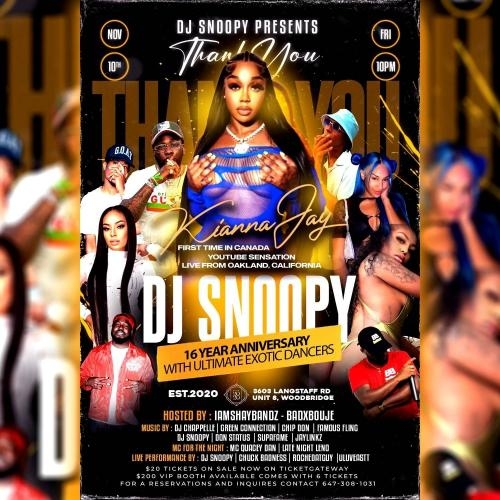 THANK YOU (DJ SNOOPY MOST REQUESTED 16 YEAR ANNIVERSARY)