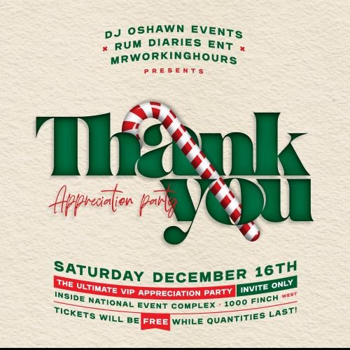 Thank You Appreciation Party meets Candy Cane 