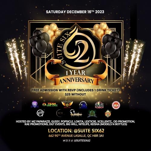 Suite six62 anniversary