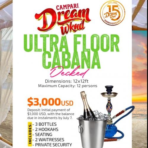 PREMIUM CABANA (DECKED) X 12 Persons