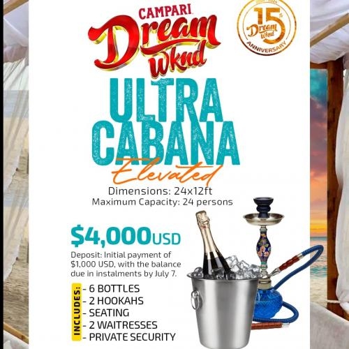 ULTRA CABANA (ELEVATED) x 24 Persons