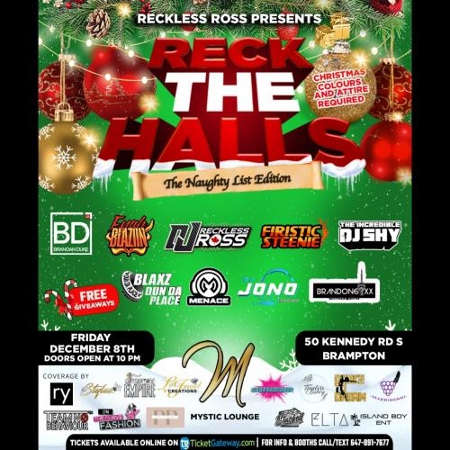 RECK THE HALLS - FRIDAY DEC 8th @ Mystic Lounge