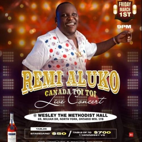REMI ALUKO LIVE IN TORONTO