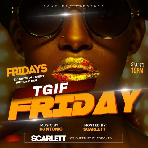 TGIF | $10 Entry | Hip Hop, Pop, Dancehall, Afrobeats & R&B Party