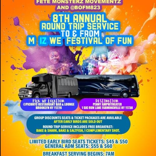 Fete Monsterz & @BOFM823 Shuttle Service To M Iz We 2024