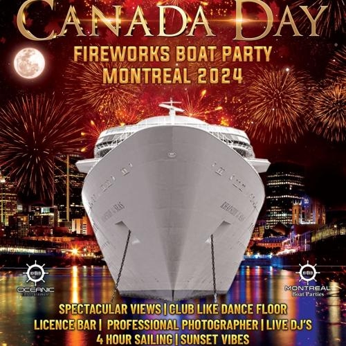 Canada Day Fireworks Boat Party Montreal 2024