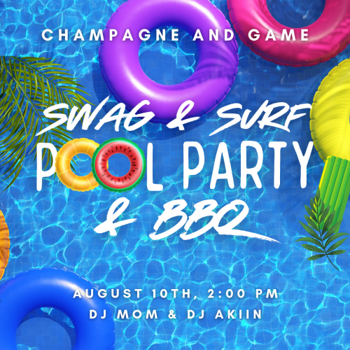 Champagne and Game Swag and Surf Pool Party & BBQ