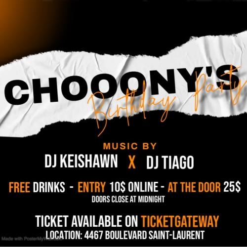 CHOOONY’S BIRTHDAY PARTY
