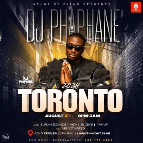 Dj Phaphane Canada Tour 2024