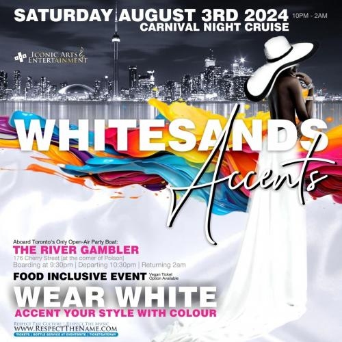 WHITESANDS All White + Accent Cruise | #Caribana Sat Aug 3