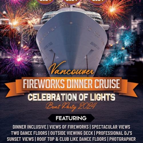 Celebration of Lights Boat Party Vancouver 2024 | July 24th | Malaysia