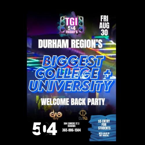 TGI FIVE04 FRIDAY'S WELCOME BACK STUDENTS