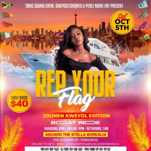 Jounen Kweyol Rep your flag boat ride