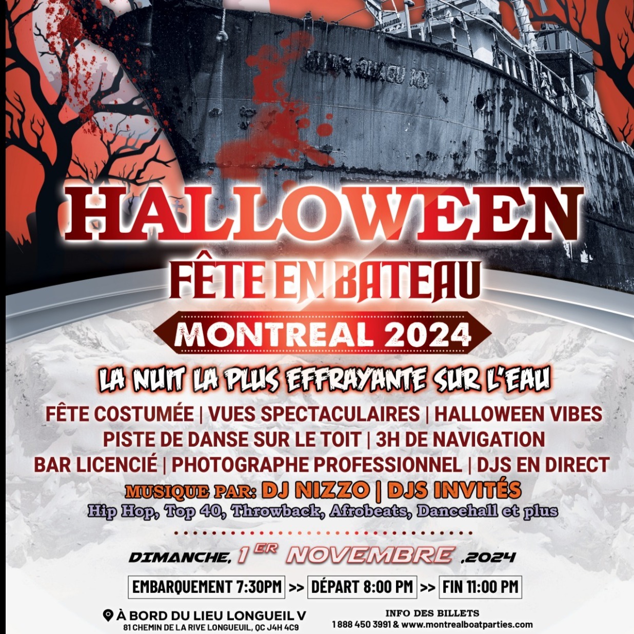 Halloween Fête en Bateau 2024 | La nuit la plus effrayante sur l'eau