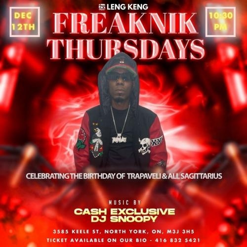 Freaknik thursdays night with birtthday of trapaveli & all sagittarius