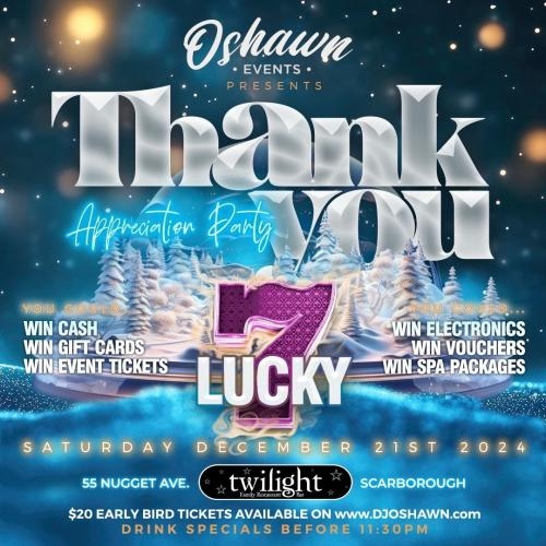 Thank You Appreciation Party Lucky 7