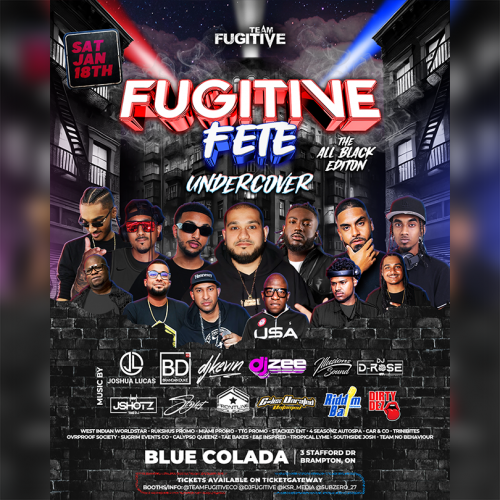 Fugitive Fete Undercover Blue Colada Restaurant and Bar Brampton Team ...