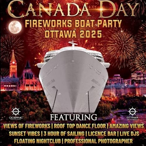 CANADA DAY FIREWORKS BOAT PARTY OTTAWA 2025