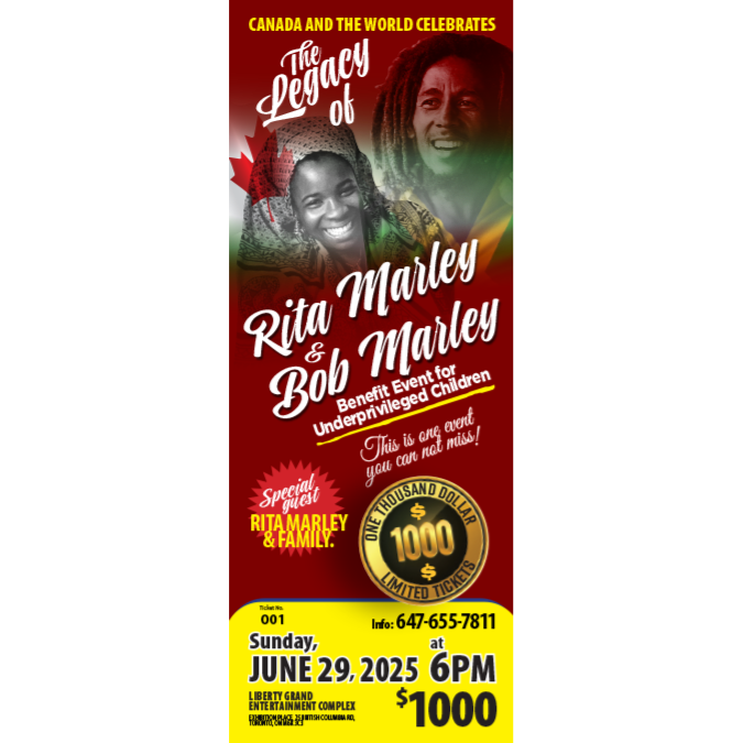Canada and The world Celebrates The Legacy of Rita Marley & Bob Marley