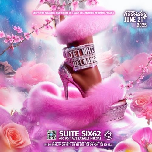 Jet White Touch of Pink