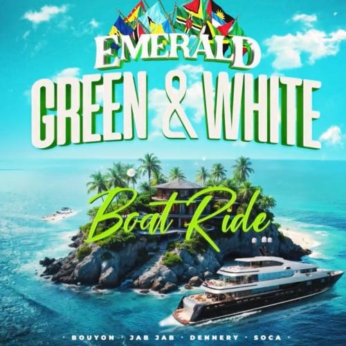 Green & White Boat Ride