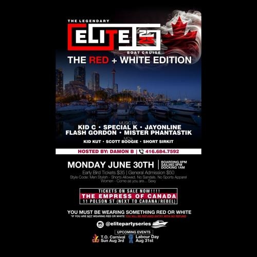 Elite Boat Cruise Canada Day Red & White