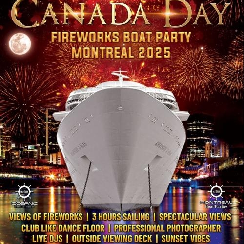 Canada Day Fireworks Boat Party Montreal 2025