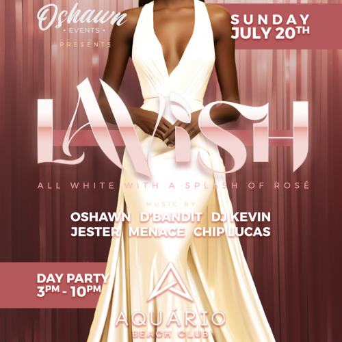 Lavish~ All White with a Splash Of Rosè 