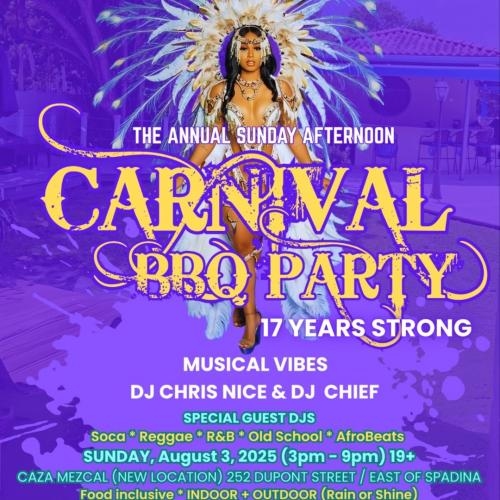 Carnival BBQ Party - The Annual Sunday Afternoon 