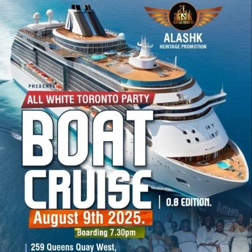 All white Toronto party boat cruise 