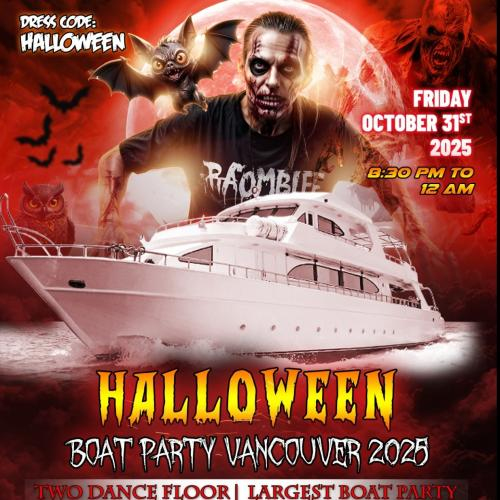 HALLOWEEN BOAT PARTY VANCOUVER 2025 | TWO DANCE FLOOR | LARGEST BOAT PARTY 