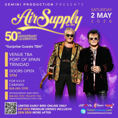 Air Supply 50th Anniversary Tour- Trinidad 
