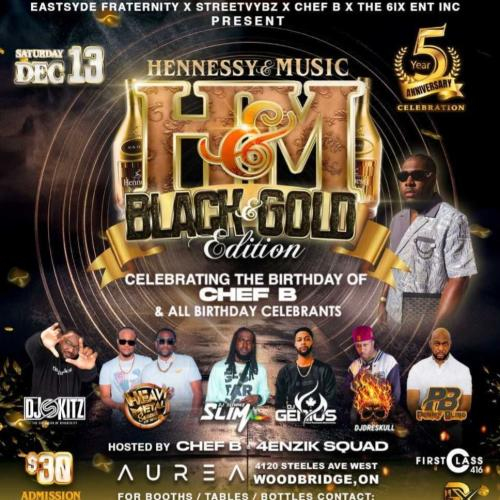 Hennessy & Music [H&M] - 5th Anniversary - BLACK & GOLD EDITION 