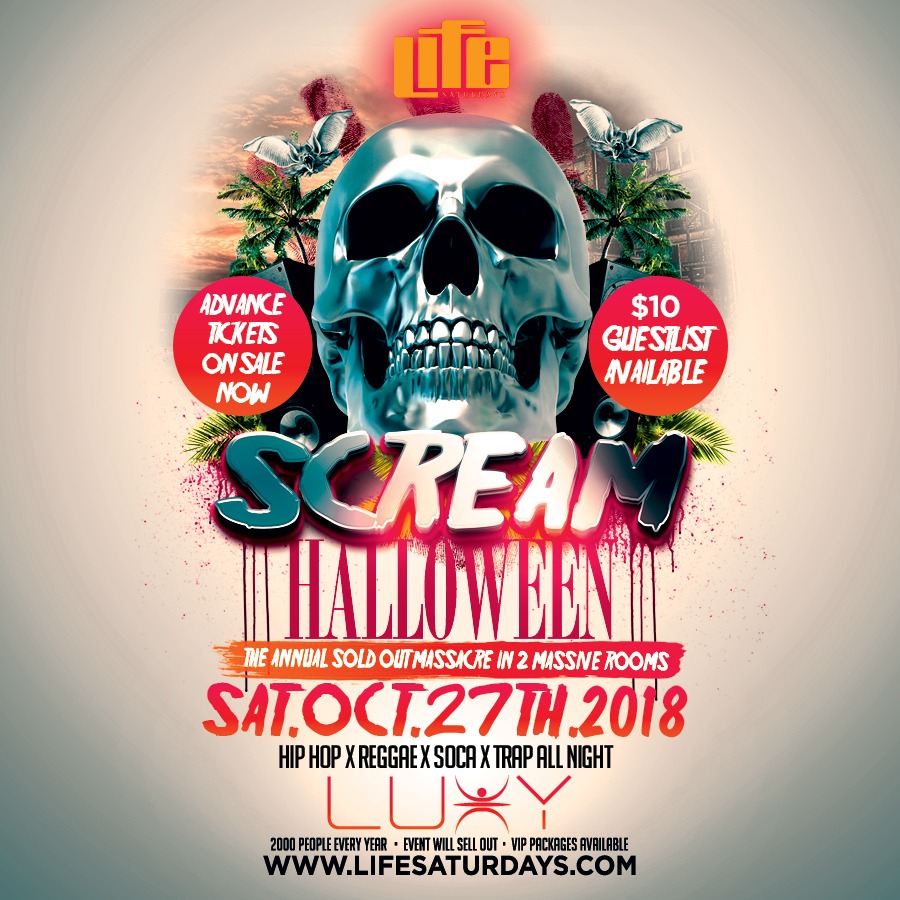 SCREAM - Halloween Saturday Inside Luxy