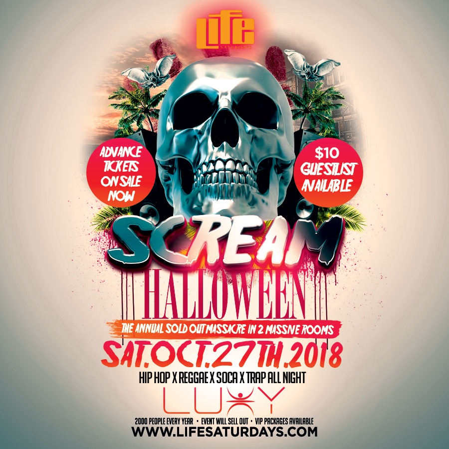 SCREAM - Halloween Saturday Inside Luxy