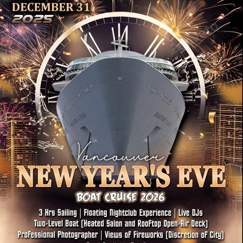 Vancouver New Years Eve Boat Party Cruise 2026: On the Water
