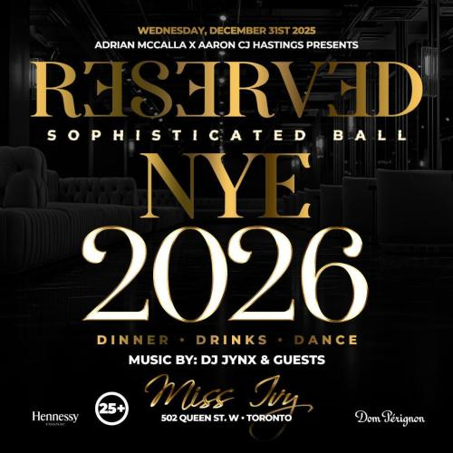 RESERVED NYE 2026 