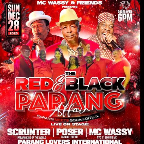 Red & Black Parang Affair with Scrunter and Friends