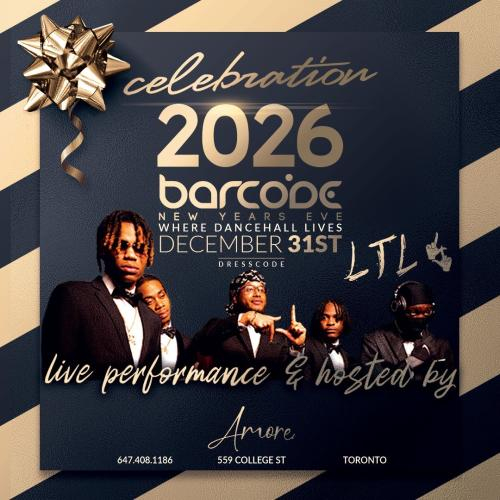 Barcode NYE Celebration LIVE PERFORMANCE & HOSTED BY DANCEHALL ARTISTS 