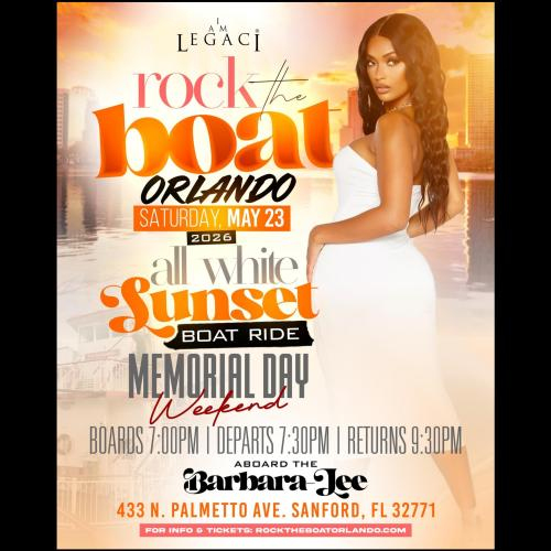 Rock The Boat Orlando All White Boat Ride Memorial Day Weekend 2026 