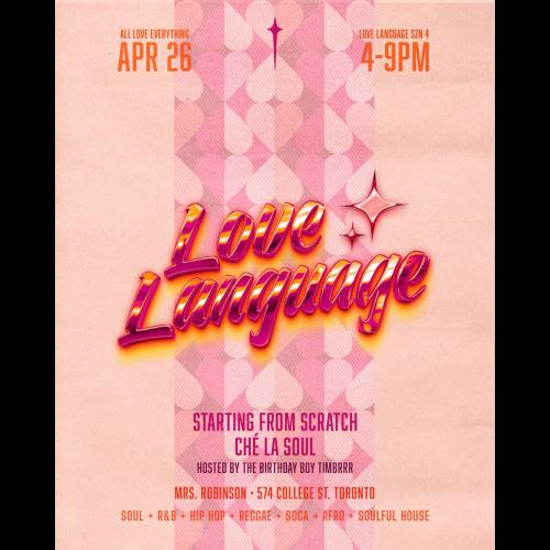 LOVE LANGUAGE - SUN APRIL 26 , 2026 