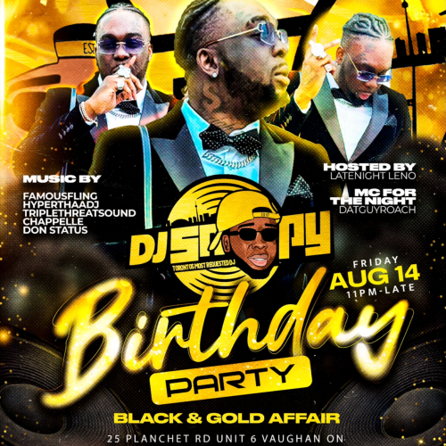 BLACK & GOLD (DJ SNOOPY OFFICIAL BIRTHDAY CELEBRATION) MOTION PARTY 