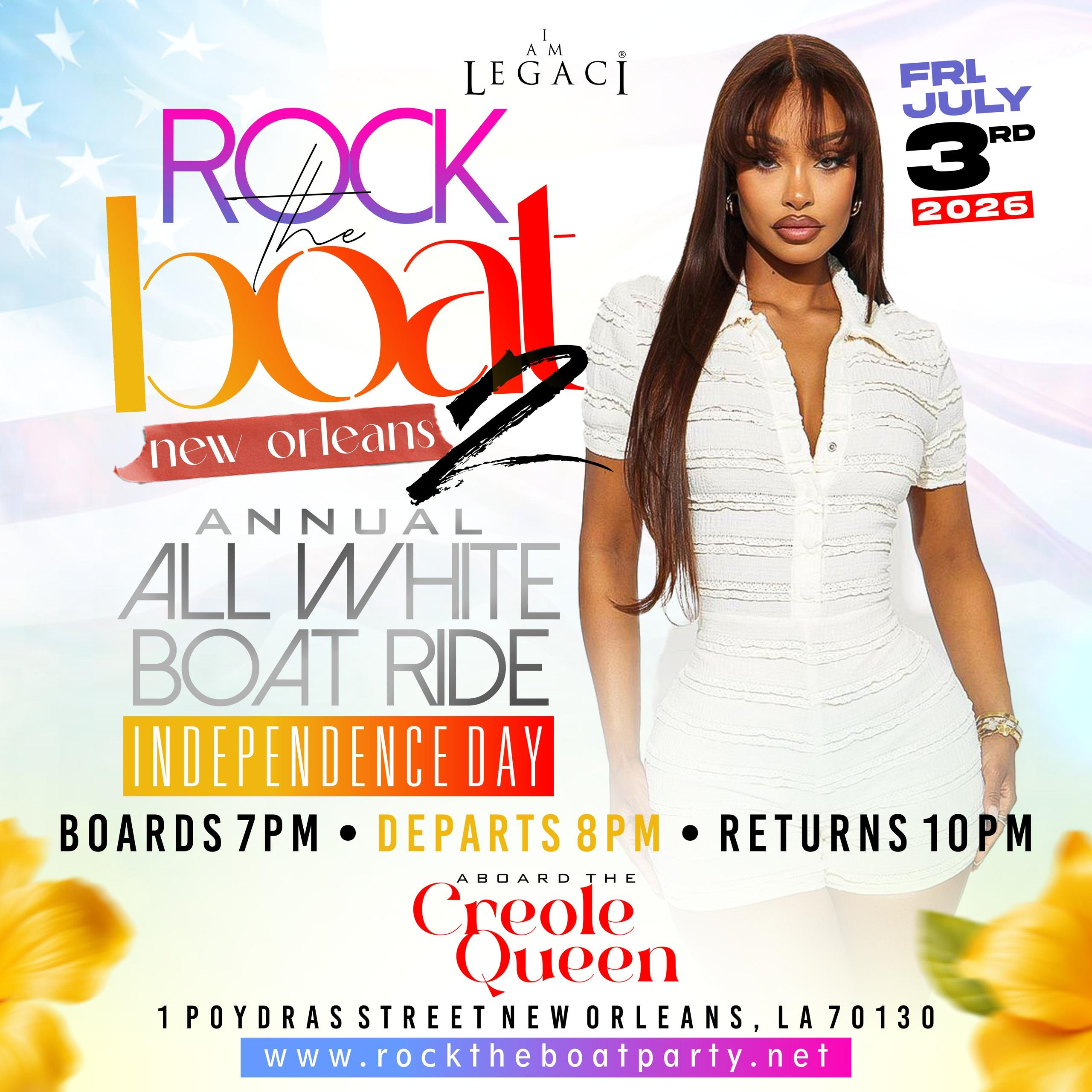 Rock The Boat Part 2: All White 4th of July Cruise During Essence Fest 2026 